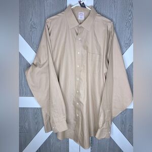 259. Brooks Brothers Button Down Dress Shirts Tan/Sand 18-6/7